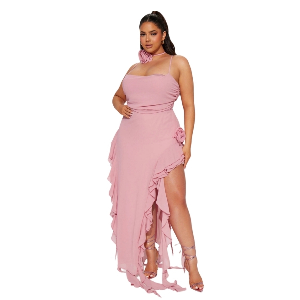 Fashion Nova Mauve Flowy Dress